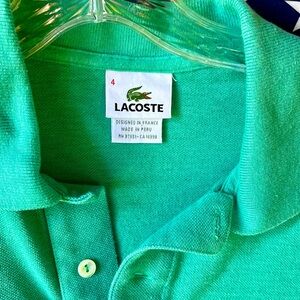 🌴Lacoste Men’s Polo Size 4/Small in Mint Green Color